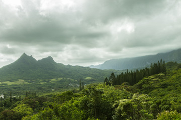 Olomana and Koolau Mountains