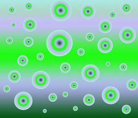 Background with circles on a green gradient