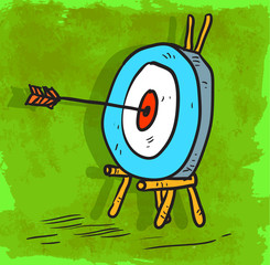 Cartoon target illustration