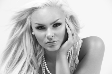 Portrait of a beautiful blond woman