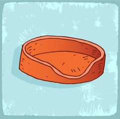 Cartoon pet bed illustration