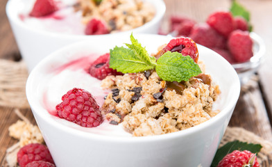 Portion of Raspberry Yogurt