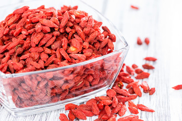Dried Goji Berries in a bowl