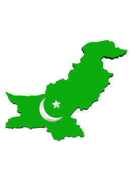 pakistan bayraklı harita tasarımı