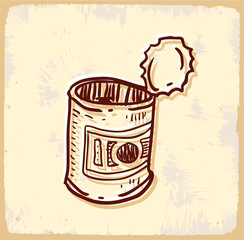 Cartoon tin illustration