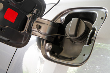 Black tank cap of a car