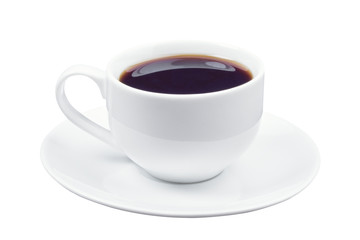 Cup of coffee isolated on white