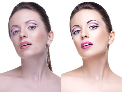 Beauty Retouch Portrait, Before And After