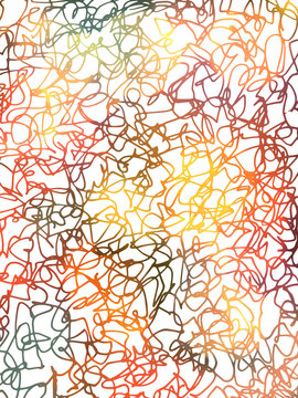 Hand Drawn Colorful Squiggle Art