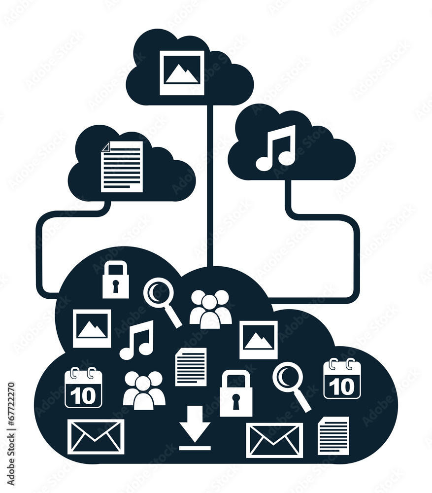 Poster clouds computing