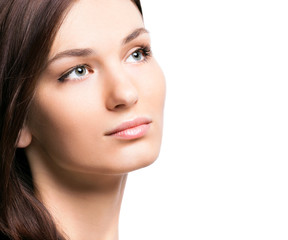 Portrait of young woman with perfect skin