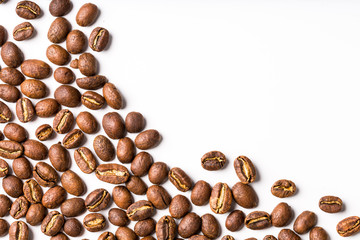 Coffee beans isolated on white