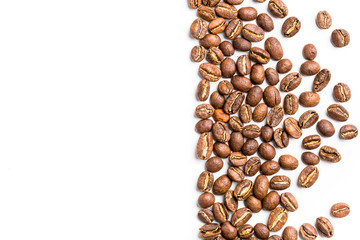 Coffee beans isolated on white