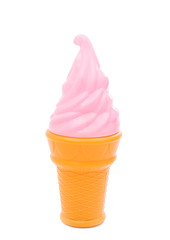 strawberry ice cream isolated