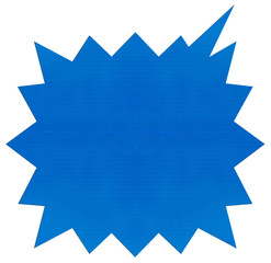 étiquette métal bleu 