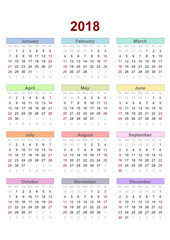 English calendar