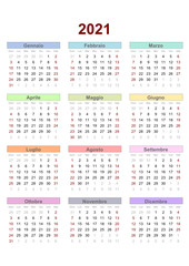 2021 italian calendar