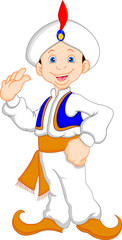 funny aladdin cartoon waving