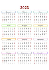 italian calendar 2023