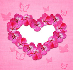 Fototapeta na wymiar Heart with flowers