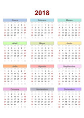 calendar 2018