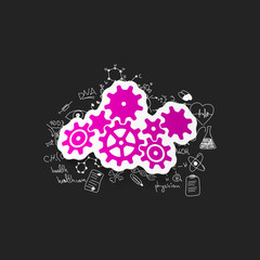 Drawing medical formulas: cogwheel