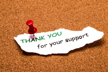 thank you for your support