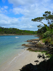 Mo&euml;lan-sur-Mer, plage de Kerfany-les-Pins en bretagne
