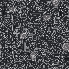 Seamless pattern with different arrows.
