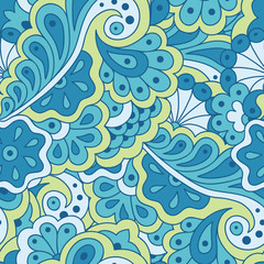 Seamless pattern with abstract flowers.