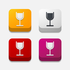 square button: cocktail