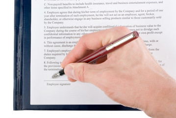 Singing the contract (agreement)