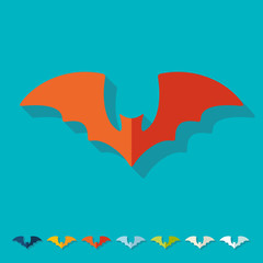 Flat design: bat