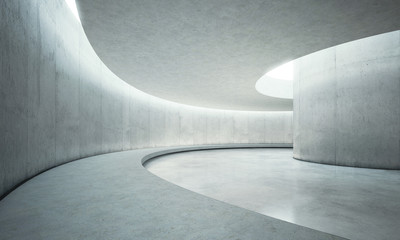 Fototapeta empty concrete open space interior with sunlight obraz