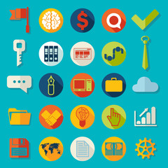 Set of flat icons