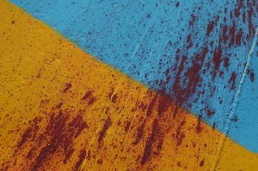 Ukraine flag graffiti