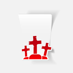 realistic design element: tombstone