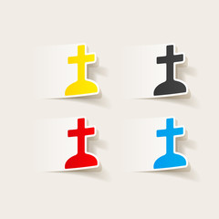 realistic design element: tombstone