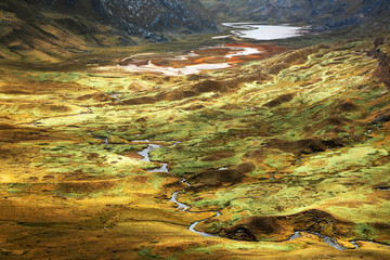 Quebrada Caliente in Cordiliera Huayhuash, Peru, South America