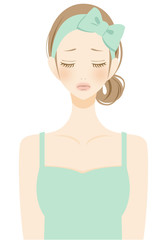 美容　スキンケアに悩む女性