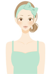 美容　スキンケアをする女性