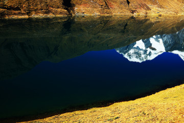 Carhuacocha Laguna in Cordiliera Huayhuash, Peru, South America