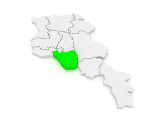 Fototapeta na wymiar Map of Ararat. Armenia.