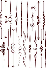 Set of decorative elements for editable and design
