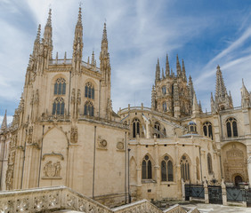 Fototapeta na wymiar Burgos cathedral rear