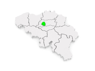 Fototapeta premium Map of Brussels. Belgium.