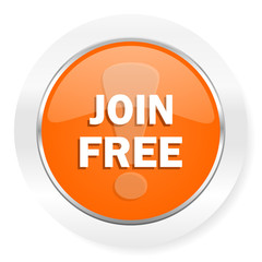 join free orange computer icon