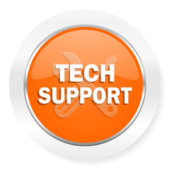 technical support orange computer icon