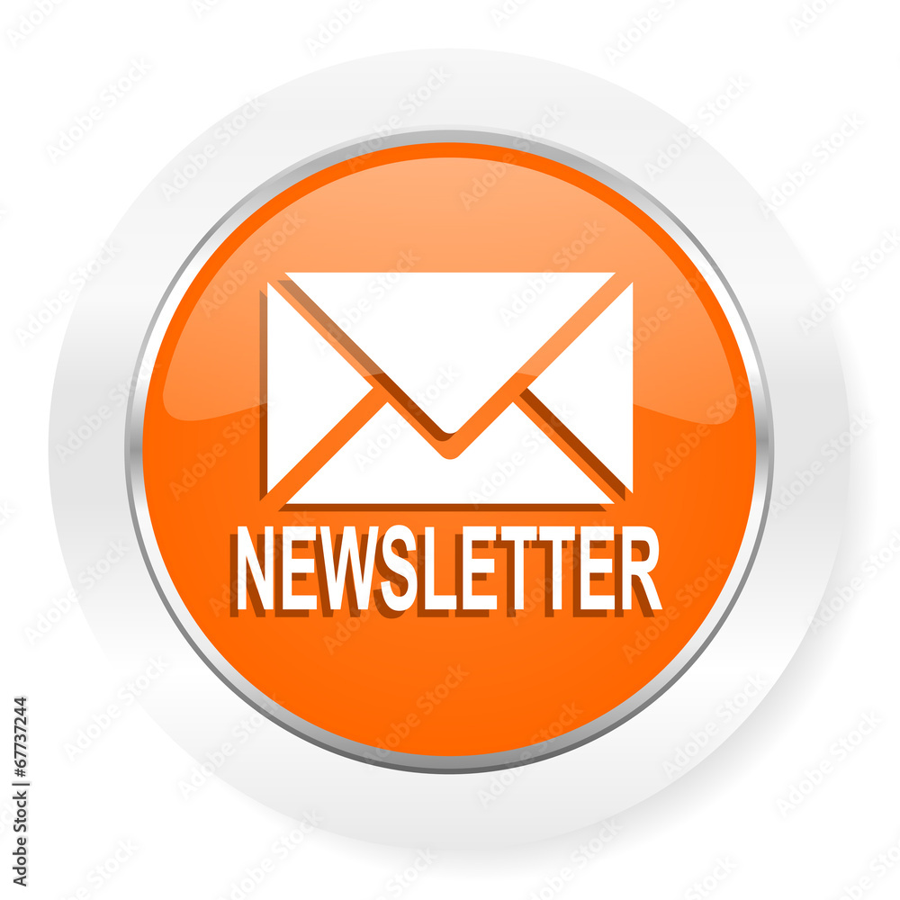 Poster newsletter orange computer icon