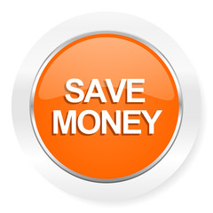 save money orange computer icon